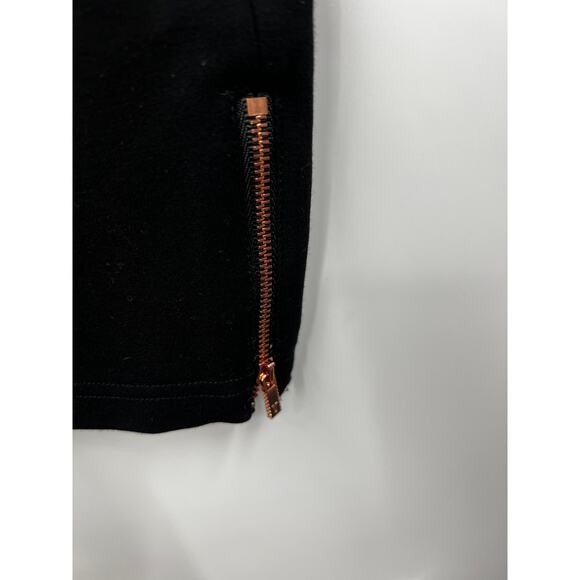 Ted‎ Baker Womens Black Fioni Ankle Zip Stretch Knit Skinny Ponte Jeans Size 4 - Picture 3 of 11